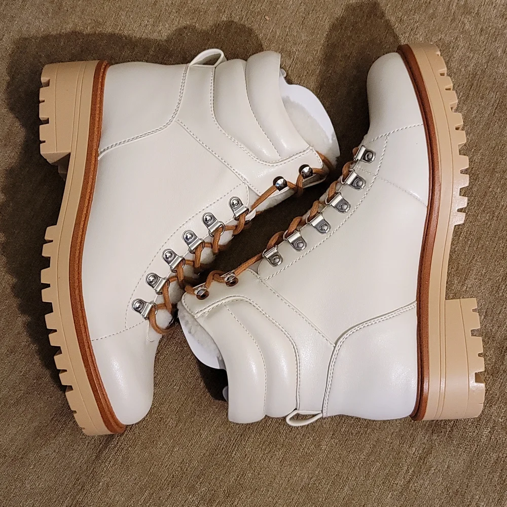 Marc Fisher MALLIE Lug Sole Sherpa Booties - Picture 6 of 16